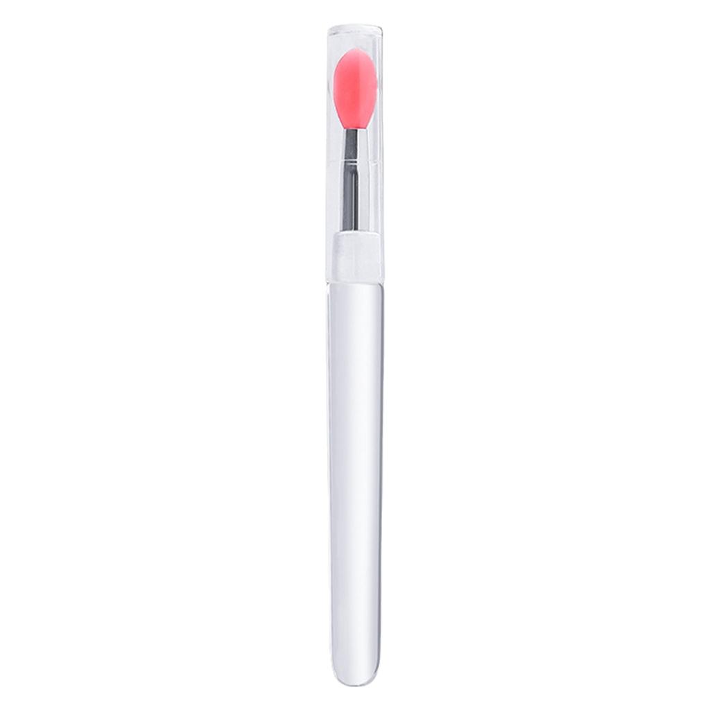 1Pc Reusable Silicone Lip Brush Multifunctional Lipstick Brush with Protective Cap Easy Blend Smudging Brush Makeup Must Have Beauty Tool for Flawless