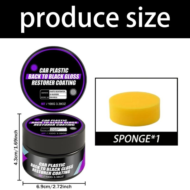 Car Seat Plastic Trim Revitalizer Cream Strong Automotive Leather Plastic Protection Cream Set for Vehicle Interiors