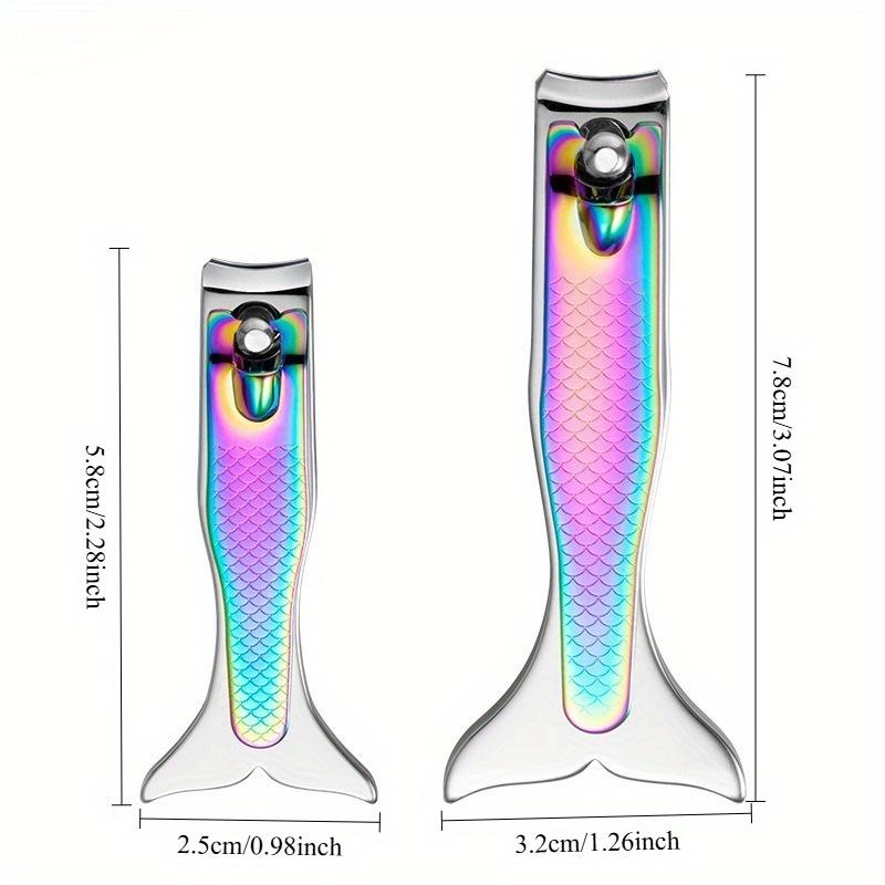 

Ножницы для ногтей Русалка из нержавеющей стали Пушер для кутикулы Триммер Ножницы Маникюр Педикюр Инструмент для кусачек для ногтей Двух размеров 2Pcs