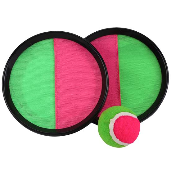 Kids Toss Catch Ball Game with 2 Paddles 1 Ball Indoor Backyard Boys Girls Parent-children Interactive Sticky Ball Throwing