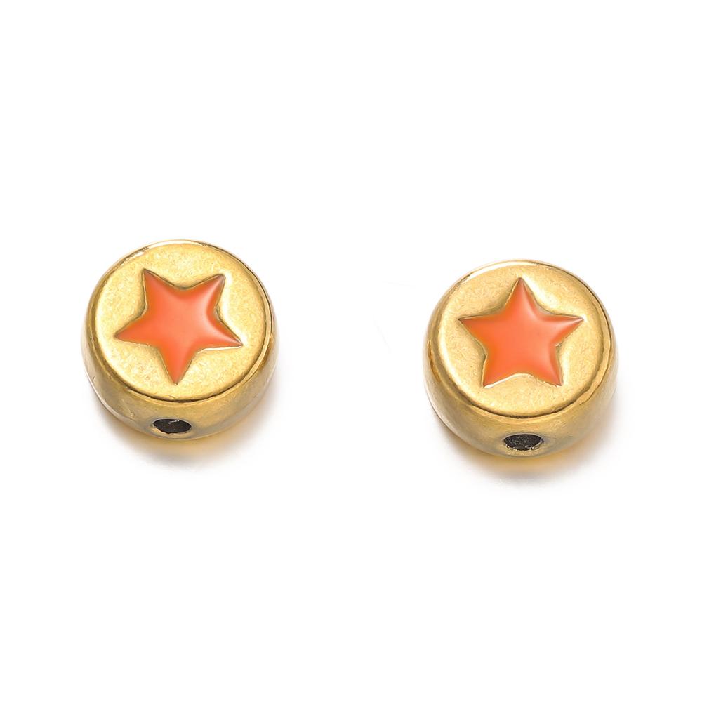 2Pcs/Pack Multicolor Various Shape Stainless Steel Spacer Beads For Handmade DIY Jewelry Making Bracelet Necklace Accessories