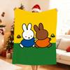 Kawaii M-Miffy and Her Friends Blanket Soft Throw Blanket for Home Bedroom Bed Sofa Picnic Travel Office Rest Cover Blanket Gift