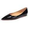 Fashion 2025 Summer Pointed Toe Flats Design Sensation Low Cut Increased Height Inner New Fashion Women Flat Shoes Painted Leather Shoes