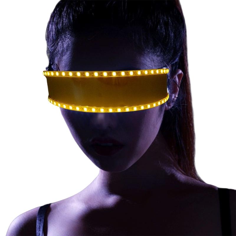 Flashing LED Party Glasses for Stage Shows Rave Party Eyewear Light Up Goggles Eyeglasses for Adult Dance Performances