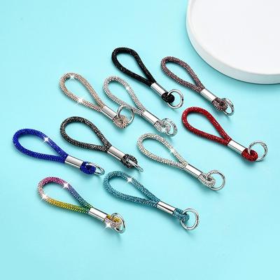 Módní šňůrka na telefon s kamínky - Přívěsek s diamanty proti ztrátě, klíčenka.