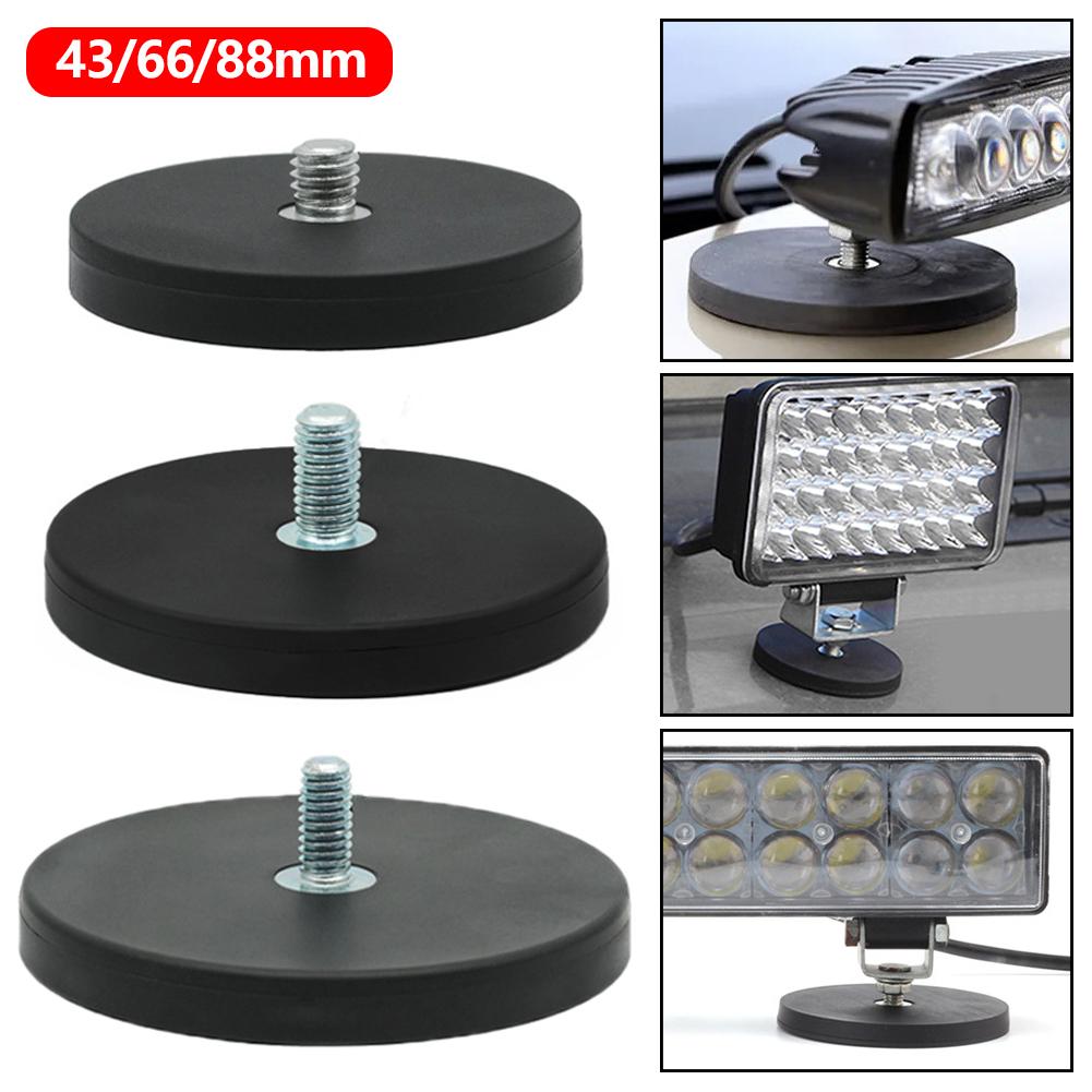 2pcs D43 D66 D88mm External Thread Magnetic Base M6/M8 Mount Clamp Bracket For Car LED Work Light Bar Holder For SUV Offroad