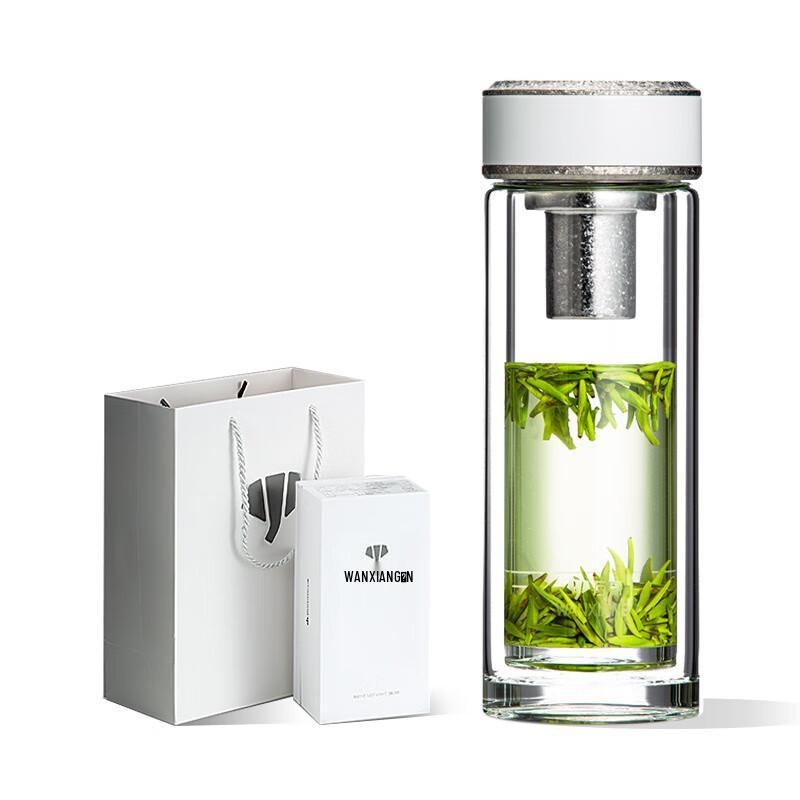 Wanxiang Titanium Silver Antibacterial Double-Layer Glass Cup