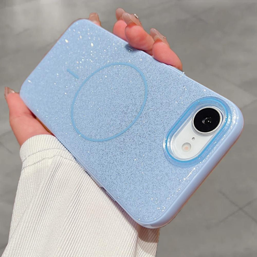 Luksusowe Błyszczące Brokatowe Magnetyczne Etui Na Telefon Dla iPhone 16 15 14 13 12 11 Pro Max Dla Magsafe Magnetyczne Bezprzewodowe Ładowanie Pokrowiec