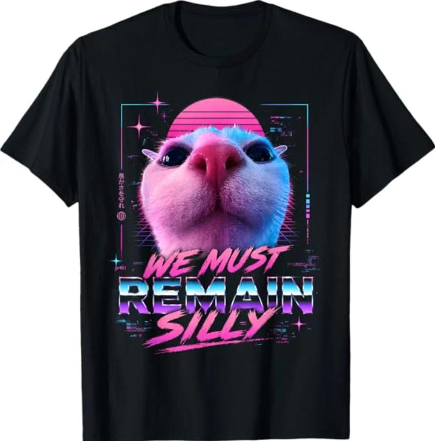 Vaporwave Aesthetic Meme Funny Cyberpunk Cat T-Shirt M