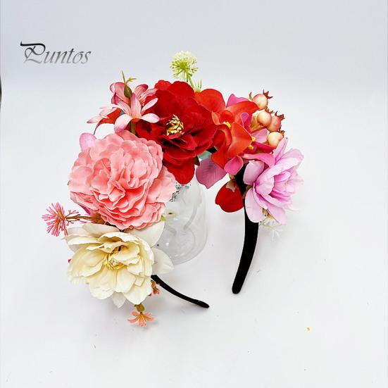 Decorazione di Fiori Imitazione Cerchietto per Capelli Design Elastico Viaggio Festa Fascia Vari Stili Cerchietto per Capelli Floreale Copricapo Accessorio Affascinante