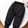 Autumn Winter Children Leggings Warm Pants Boys Girls Down Cotton Trousers Kids Elastic Waist Thick Children's Clothes