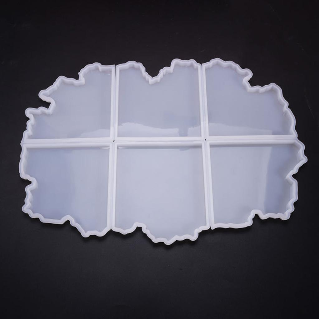 Crystal Epoxy Resin Mold Irregular Coaster Casting Silicone Mould Handmade DIY Crafts Decorations Making Tool