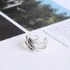 Adjustable Vintage Braided Hollow Out Ring Women Men Boho Chic Stackable Open Band Plated Jewelry