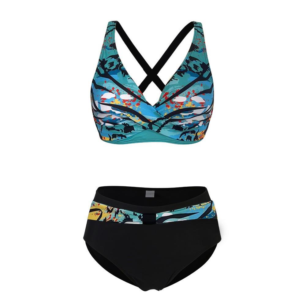 2022 Evropský a americký svěží styl Dámské sexy bikiny Dvoudílné plavky