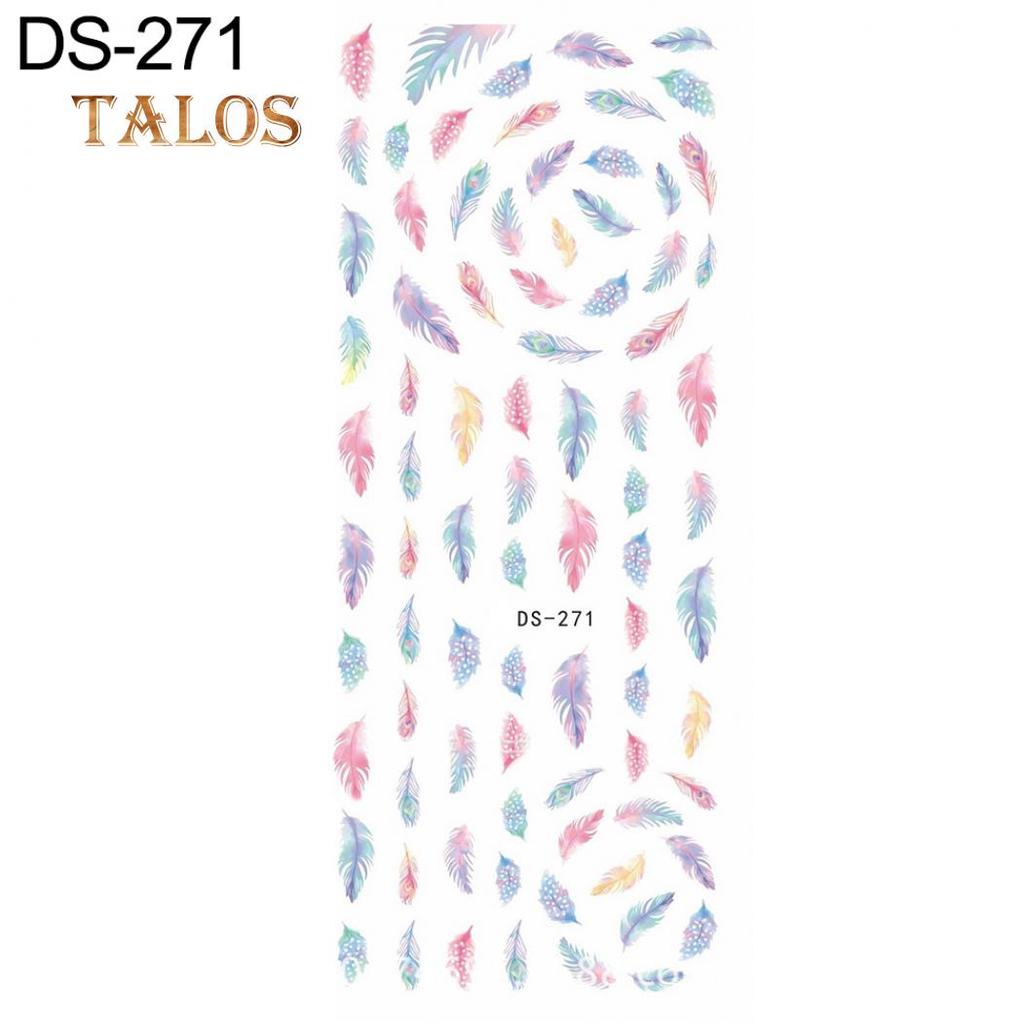 DIY Nail Manicure Stickek Printing Flowers Feathers Butterflies Letters Pattern Nail Art Tools