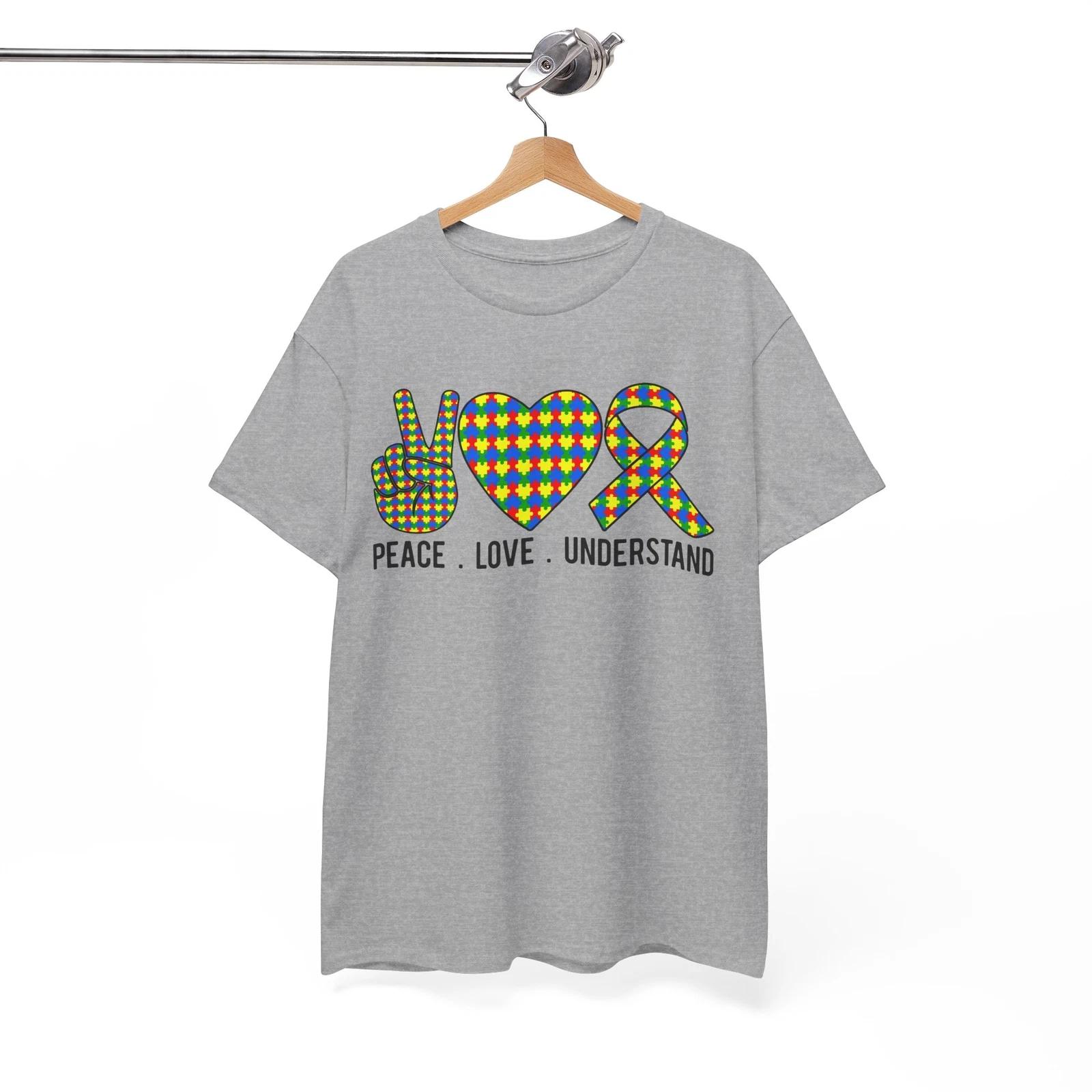 Choose Love T-Shirt | Peace Love Understand Autism Shirt L