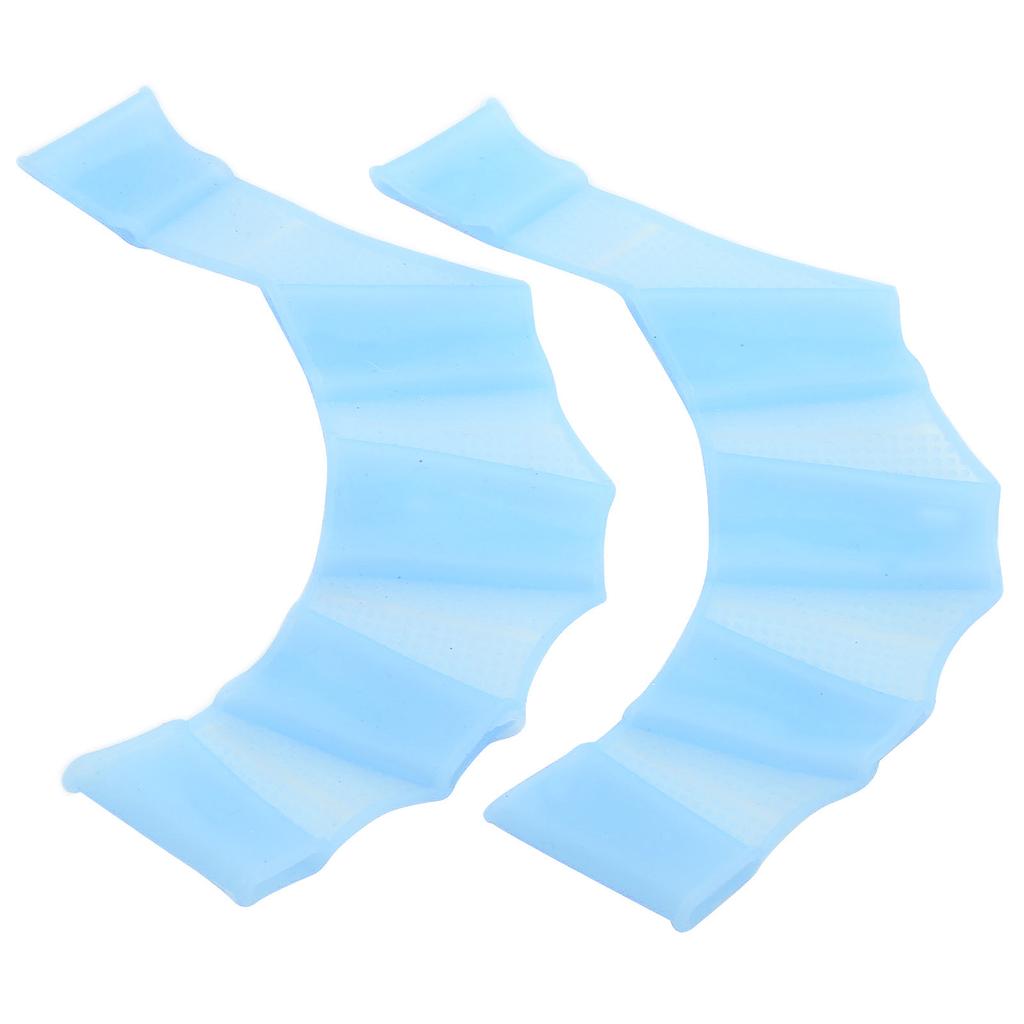 1 Pair Swimming Handcuffs Flippers Silicone Swimming Finger Webbed Gloves Swim Palm FingerBlue M