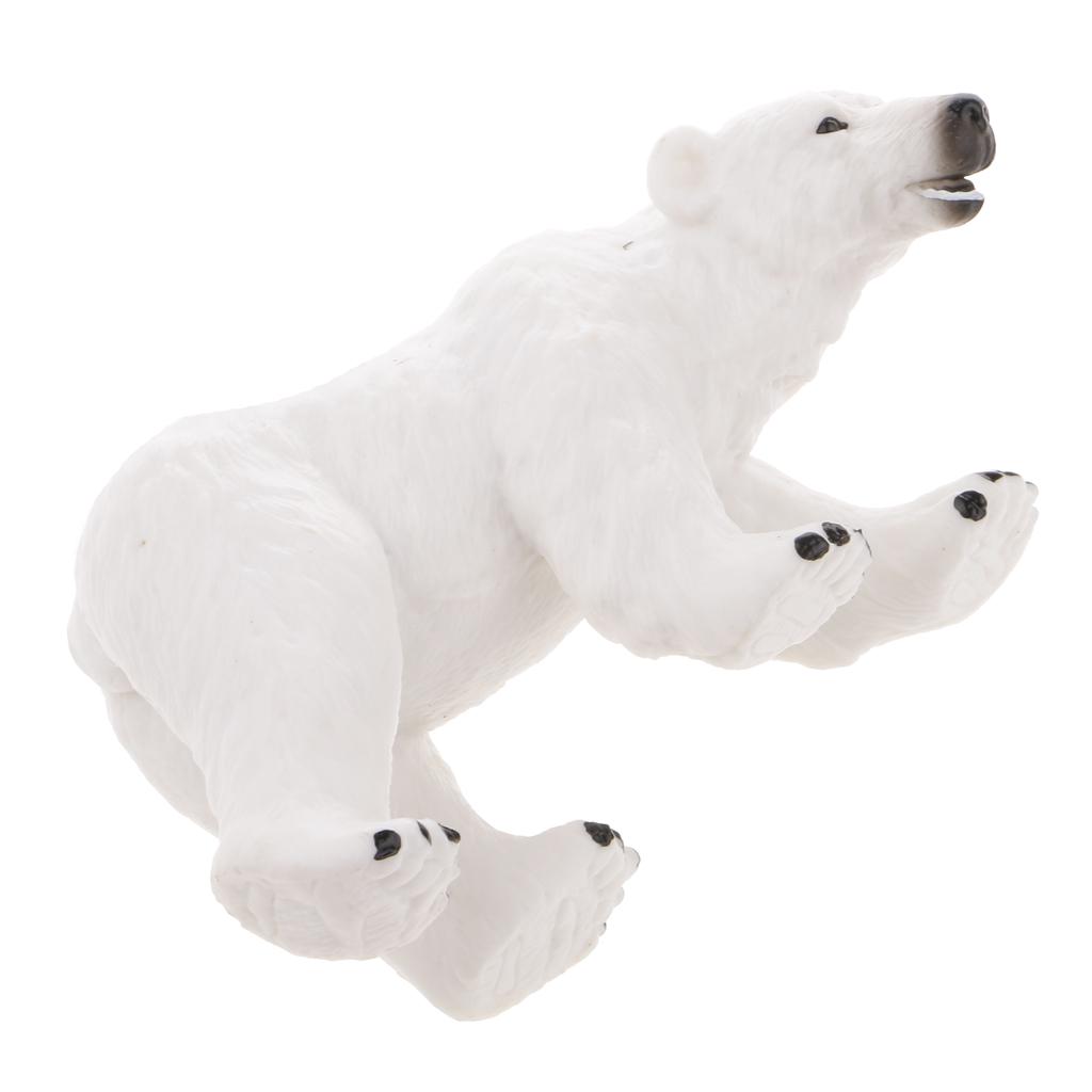 2 Eisbär-Figuren Aus Kunststoff – Realistisches Modell, Für Spielzeug, Deko & Lernen