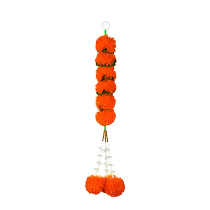Marigold Hanging Ornament Artificial Marigold Garlands for Decorations Indian/American Wedding Mantles Party Decoration