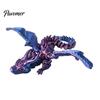 Handheld Fidget Tool 3D Printed Dragon with Wings, Flexible Articulated Winged Toys, Fine Carving Statue Desktop Animals Toy for Stress Relief,