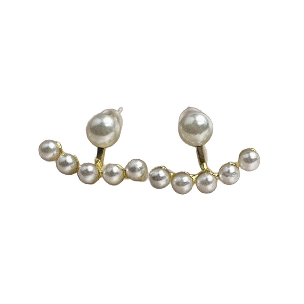 French niche temperament pearl split earrings earrings earrings stud earrings women's exquisite light luxury small