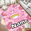 Custom Name Personalized Care Bears Print Carpet, Versatile Home Decor Rug, for Playroom, Apartment, Balcony, Entryway, Hallway Gift
