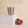Tazza da Caffè Espresso in Acciaio Inossidabile da 80/160 ml Portatile a Doppio Strato Tazza da Tè per Bevande da Ufficio Mini Tazza da Whisky Vino
