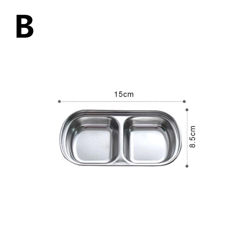 Assiette à sauce barbecue en acier inoxydable, style coréen, couleur or et argent, ustensile de cuisine pour restaurant et barbecue