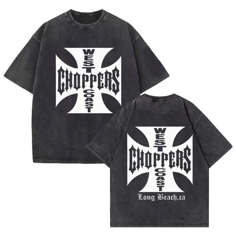 Paul Walker tričko West Coast Choppers Vintage vyprané tričko Pánské Dámské Hip Hop streetwear Oversized krátký rukáv Bavlněná trička