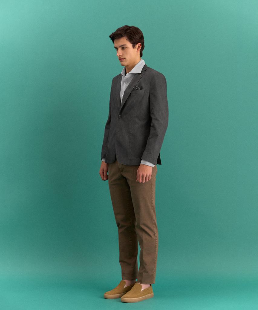 PANICALE Brown Garment-Dyed Cotton Pants