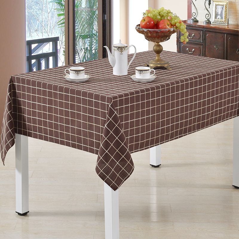 

Wine Red Plaid Thickened and Anti-Scald Pastoral Rectangular Tablecloth Coffee [Custom-made Special Shooting] No Return