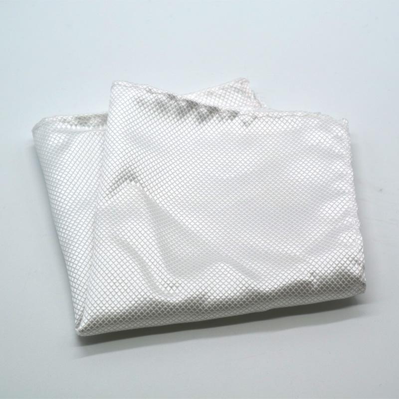 Luxury Men's Handkerchief Plaid Solid Color Hankies Polyester Hanky Business Pocket Square Chest Towel 21*21CM