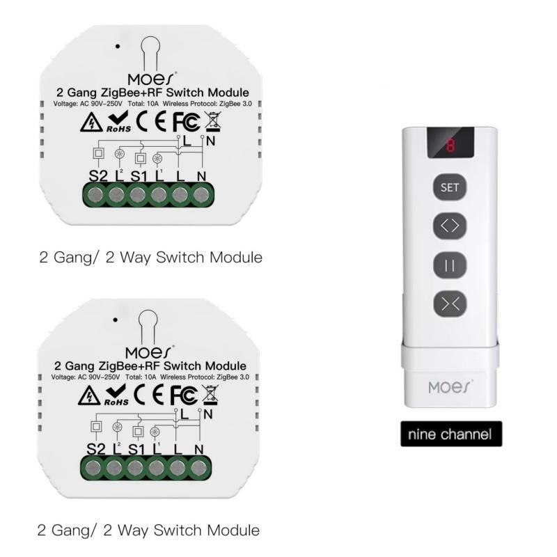 MOES Smart RF ZigBee 3.0 DIY Switch Module Tuya Smart Life App Remote Control Works Alexa Google Home Assistant Voice Controller