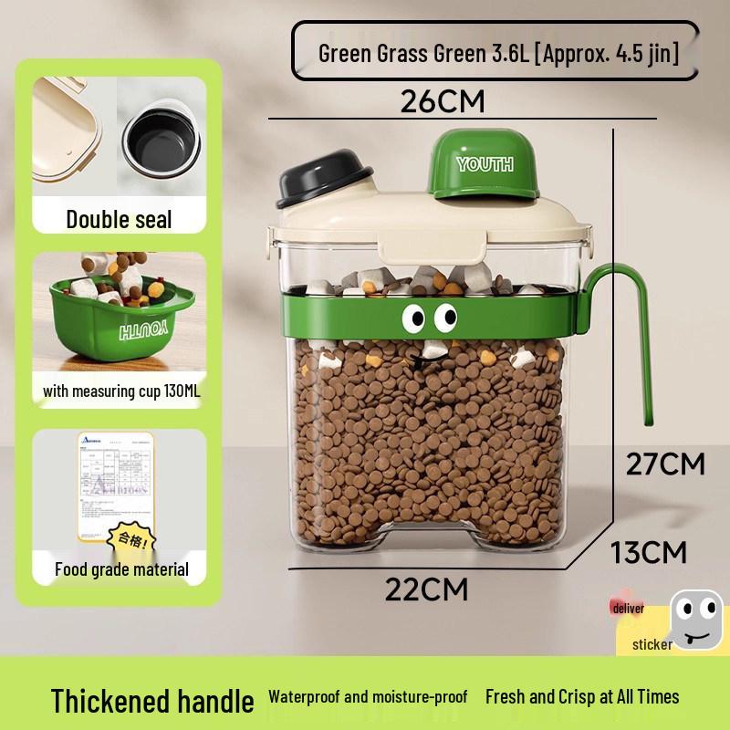 Rotatable Household Rice and Grain Storage Box: Insect & Moisture-Proof, Sealed, Compartmented Bucket