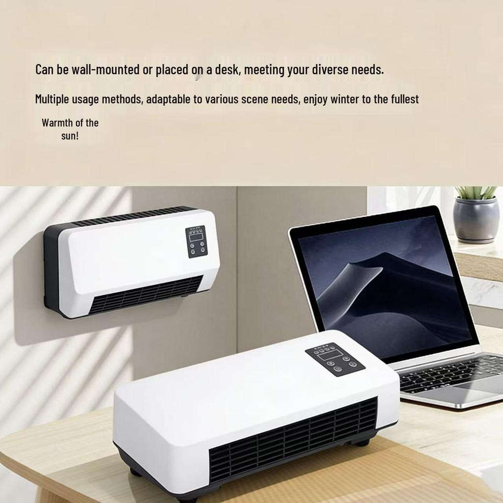 Portable Wall-Mounted Electric Heater with Strong Wind for Natural and Warm Air