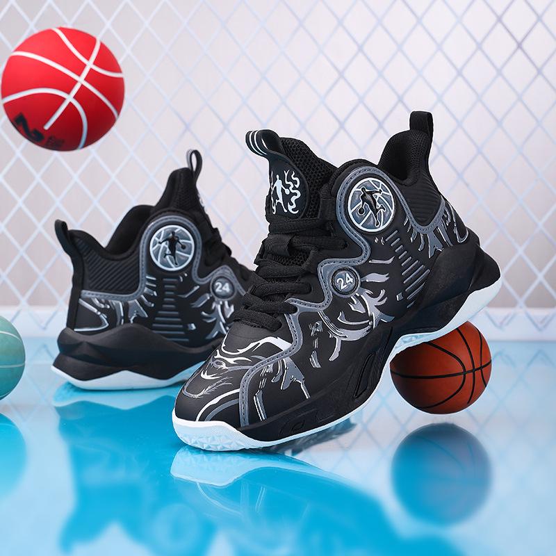 Kobe Youth 2025 Autumn/Winter Boys' Leather Waterproof Basketball & Running Shoes