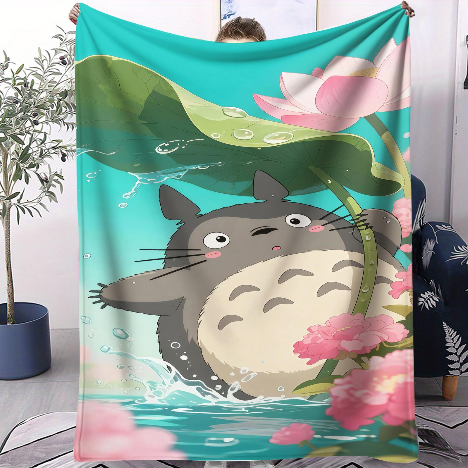 

Exquisite Print Totoro Small Cover Blanket All Season Soft Durable Comfortable For Bed Bedroom Dorm Sofa Lunch Camping HomeDecor 70x100cm