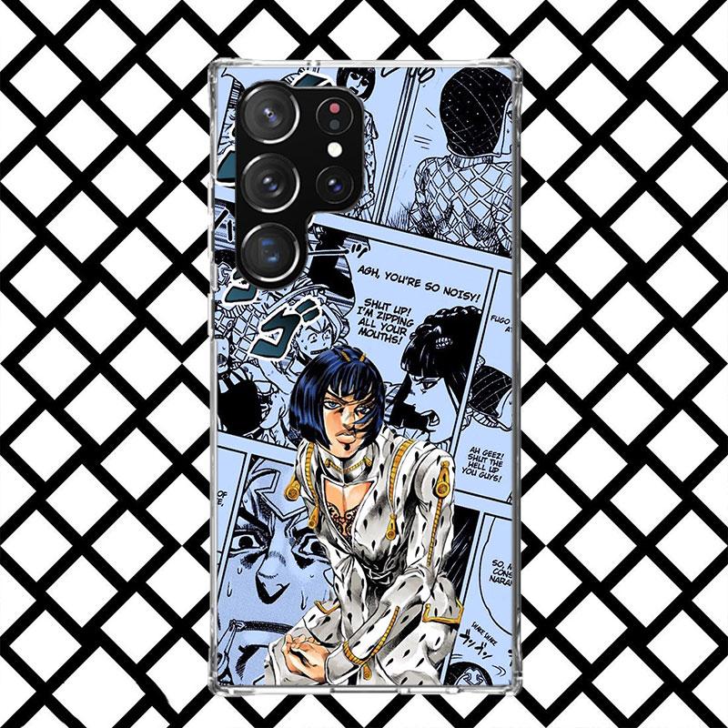 

JoJo Adventure Bruno Buccellati Phone Case for Samsung Galaxy S26 S25 Edge S24 S23 Ultra S22 Plus S21 FE S20 + Soft Cover Print Samsung S23 FE