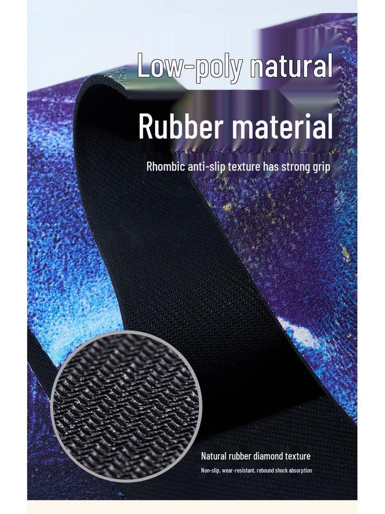 Extra Large Non-Slip Suede Yoga Mat - Sweat-Absorbent, Thick, Natural Rubber