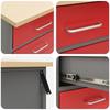 Workbench with Drawers 2 pcs Red and Grey 100 x 55 x 85 cm
