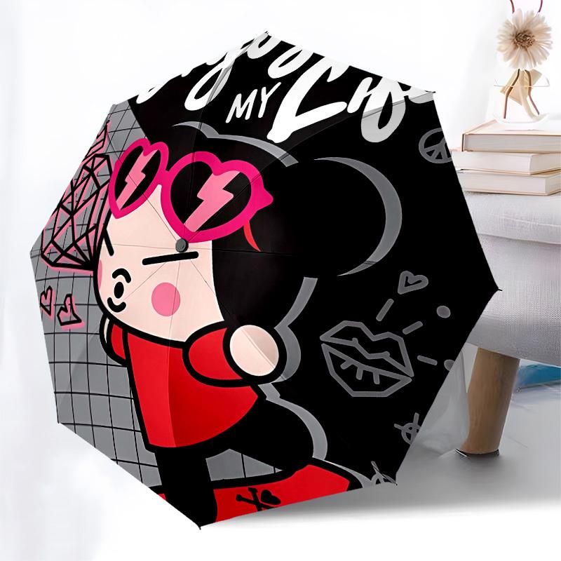 Enjoy Life, Cute Cartoon- Automatic Opening and Closing, 8-rib Structure Portable Umbrella, Suitable for Men and Women in All Seasons - Perf