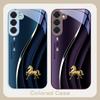 Goldenes springendes Pferd gut Für Samsung S26 S22 S8 S9 10 S20 Ultra S21 Pro S22 Plus S23 FE S24Ultra S25 Edge S24+ Glas Handyhülle