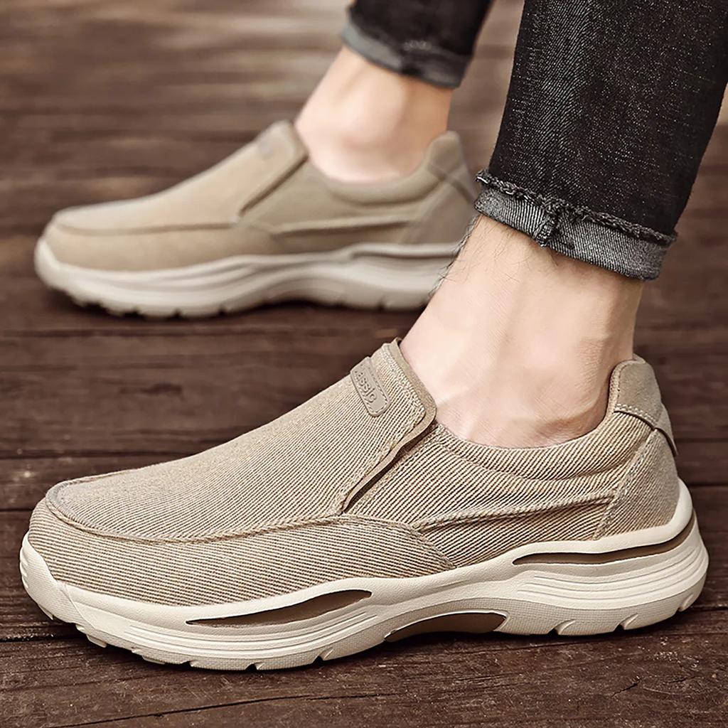 Canvas Shoes Men Classic Loafers Men Casual Shoes Breathable Walking Flat Shoes Sneakers