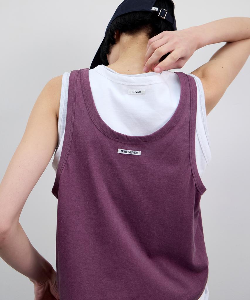 Leuba 3-Way Layered Sleeveless Pack - Dusty Plum