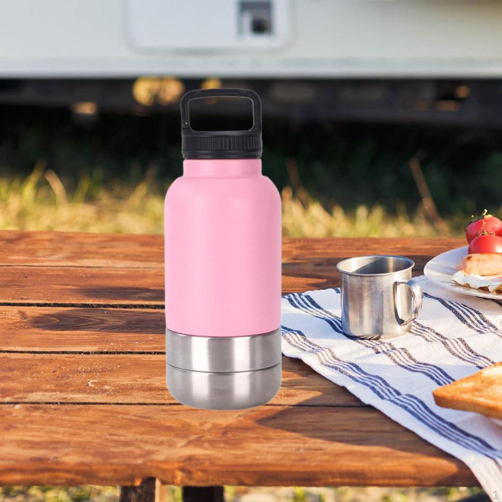 Dog Water Bottle with Handle And 2 Bowls for Food Travel