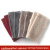 Women's Winter Fingerless Cashmere Wool Knit Gloves - Short, Thickened Wrist Warmers