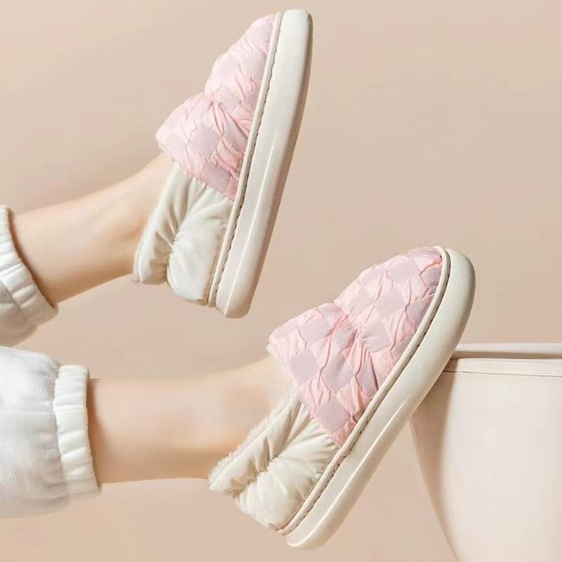 Cotton Shoes Autumn and Winter Bag Heel Velvet Thickened Indoor Home Thick Bottom Non-slip Postpartum Cotton Slippers Couple
