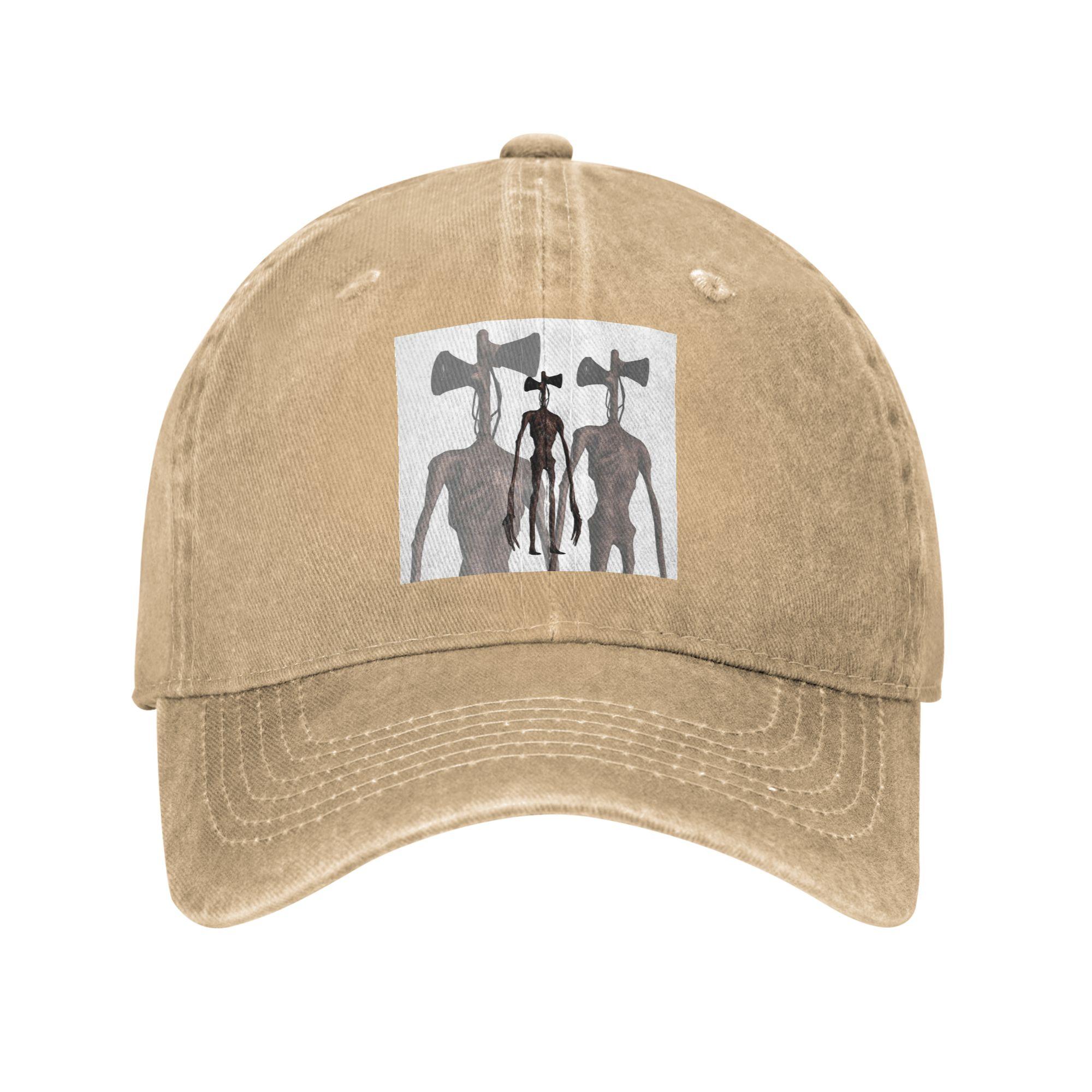 

siren head transhead Washed Denim Baseball Caps Snapback Baseball Hats Breathable Casquette Outdoor Unisex One Size