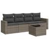VidaXL Salon de jardin 5 pcs avec coussins gris résine tressée 3251027