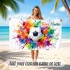 Fußball-Thema Strandtuch Personalisiert mit individuellem Namen & Text Weich Schnelltrocknend Strandtuch für Schwimmen Reisen